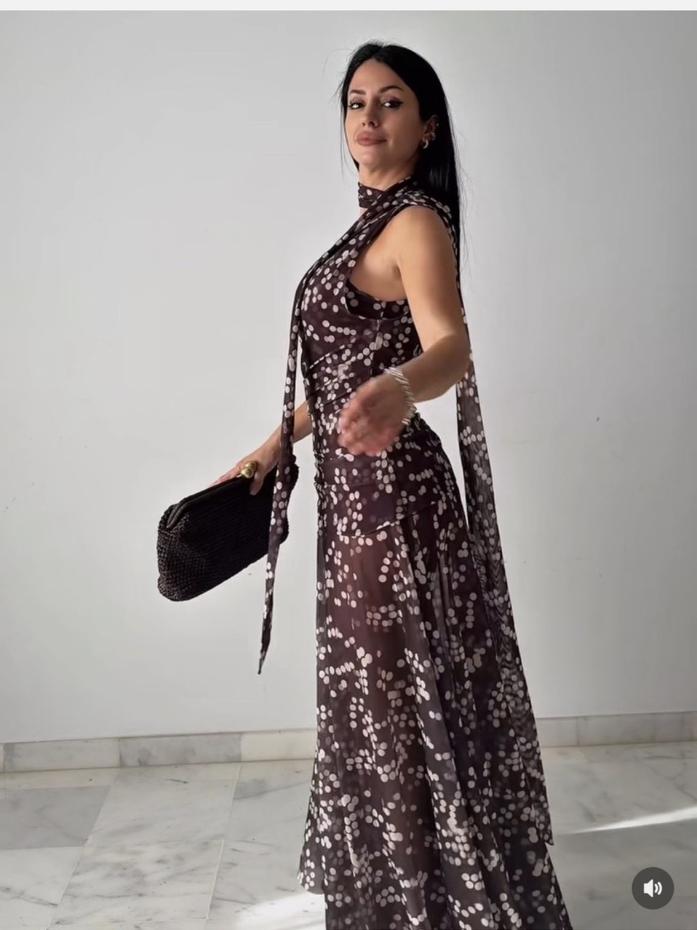 ZARA LONG TULLE POLKA DOT DRESS - Picture 6 of 16